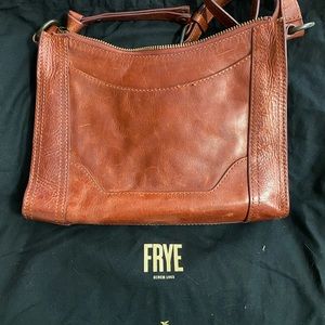 Tan Frye crossbody handbag